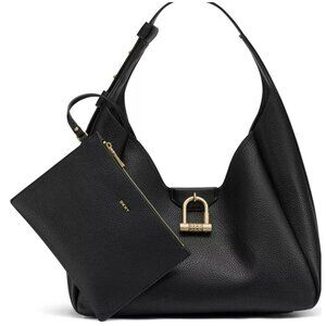 DKNY $178 Black Shoulder Bag Tote Magnetic Closure New